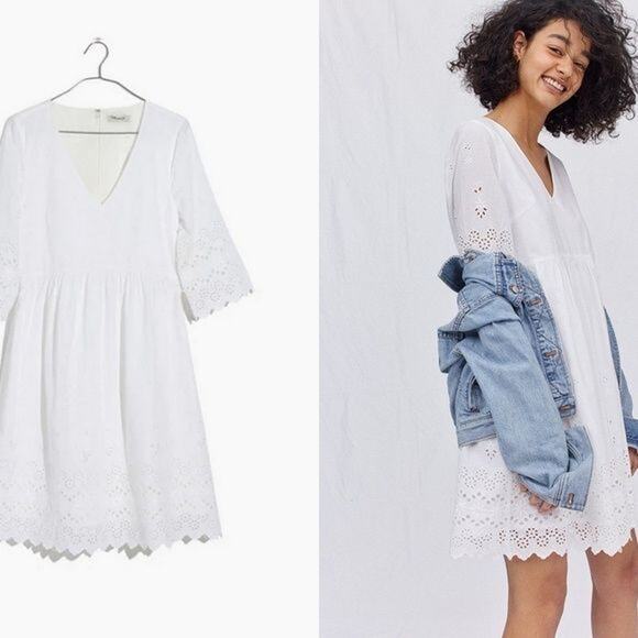 Madewell Dresses & Skirts - Madewell White Eyelet Dress Size 8